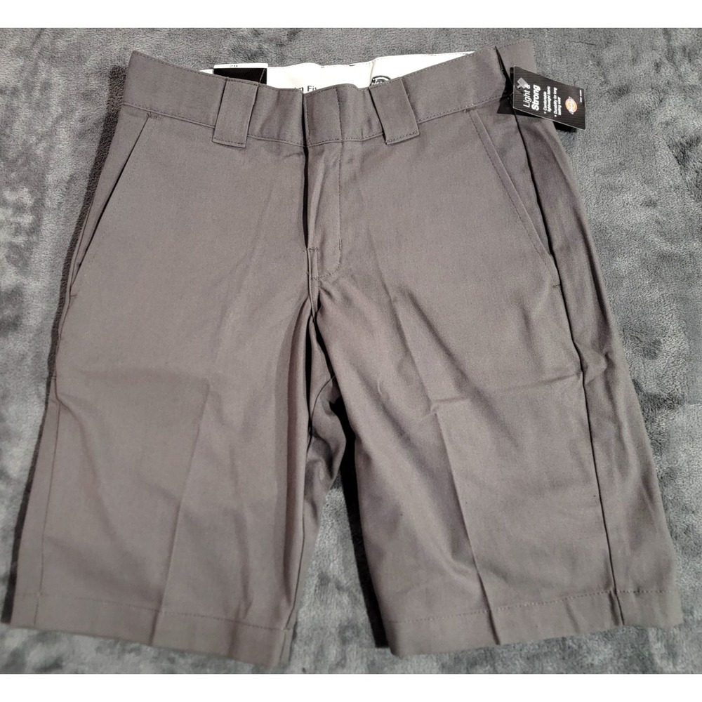 Dickies Flex Work Shorts Men 29 Gray Slim Fit Utility 11" Inseam Punk Grunge NWT